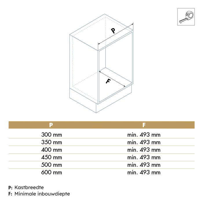 Hangende uittrekmand van draadstaal - 500 mm