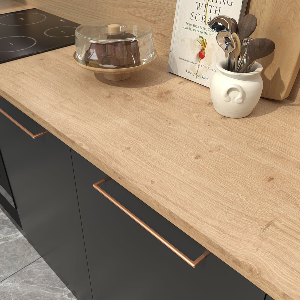 Metalen handgreep - Nox - koper