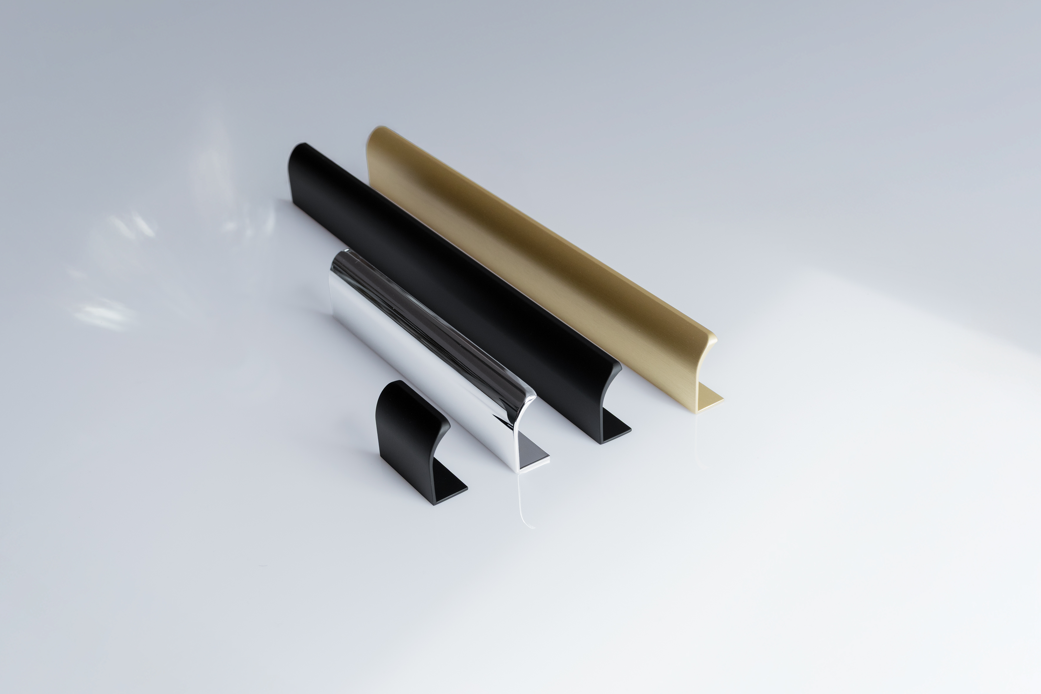 Metalen hoekgreep - Sonore - glans chroom