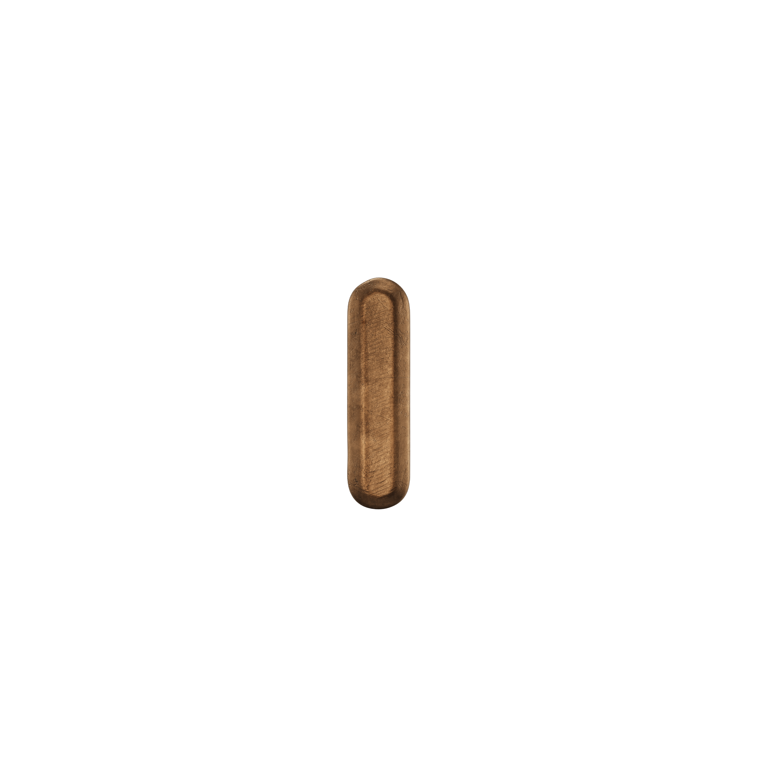 Metalen T-knop mini - Terra craft cognac
