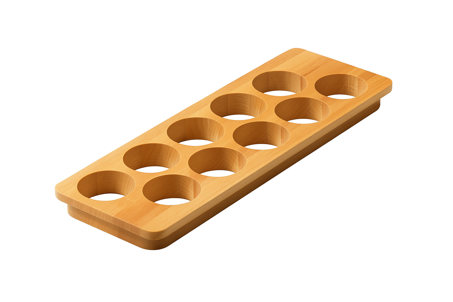 Kruidenrek voor bestekbak - gelakt beuken