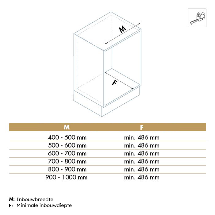 Compleet uittrekframe - met softclosing - montage: tweezijdig opschroefbaar - b:400-500mm - d:477mm
