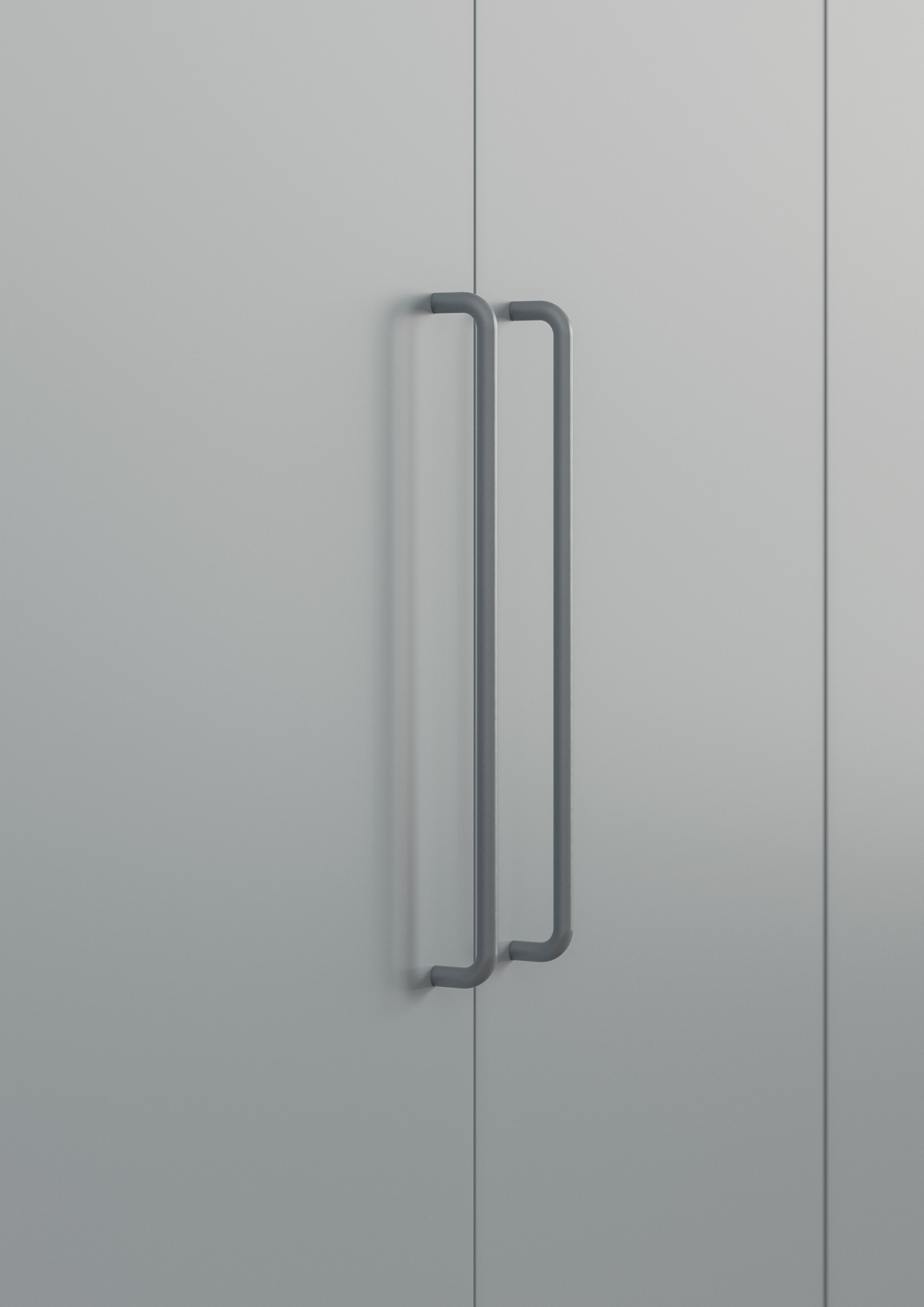 Metalen handgreep - Barga - zijde grijs