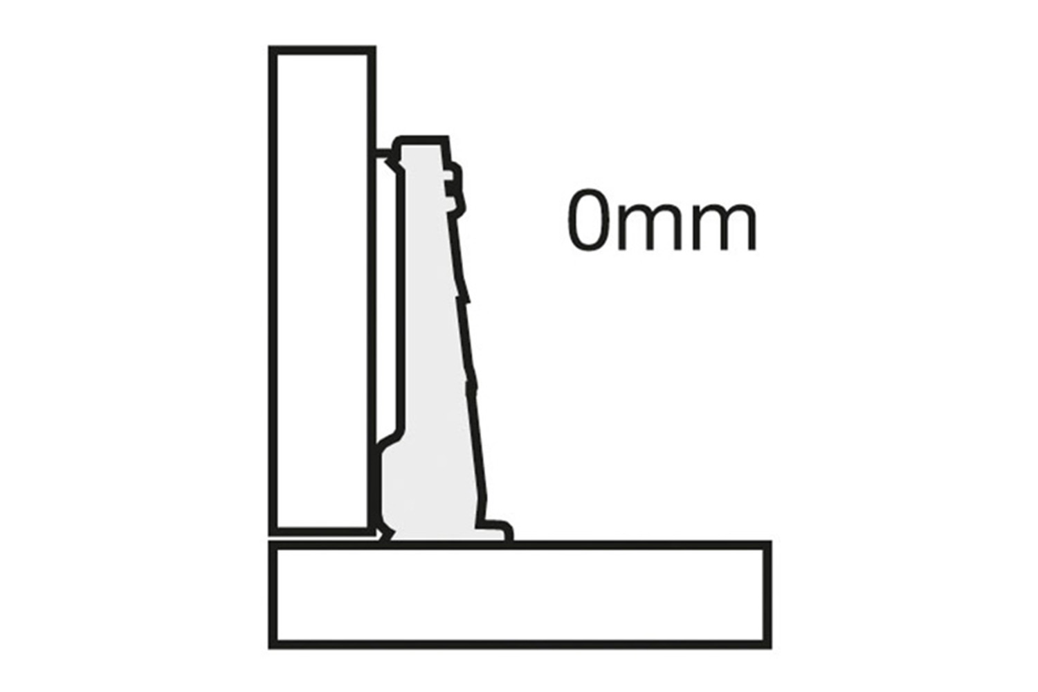 Potscharnier hoek - Mesuco 143 - 90-200° - volledig opdek - opschroefbaar