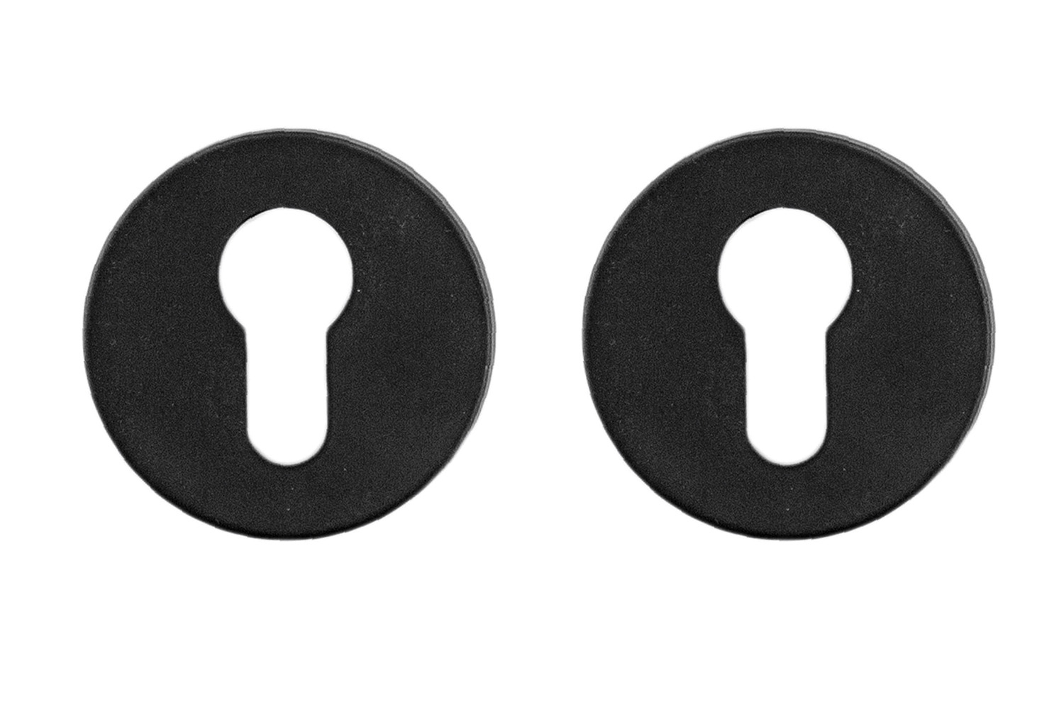 Set van 2 cilinderrozetten - rond - Shape - mat zwart - klasse 3