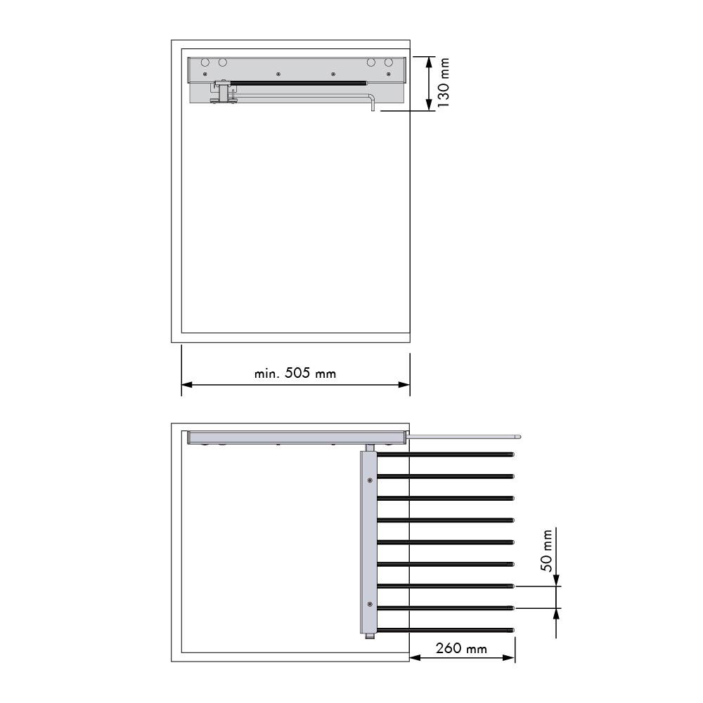 Uittrekbare broekenhouder - Chic line