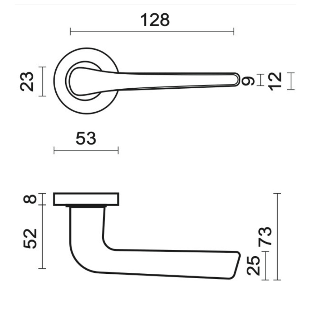 HDD deurklink Pro Sipora - zwart