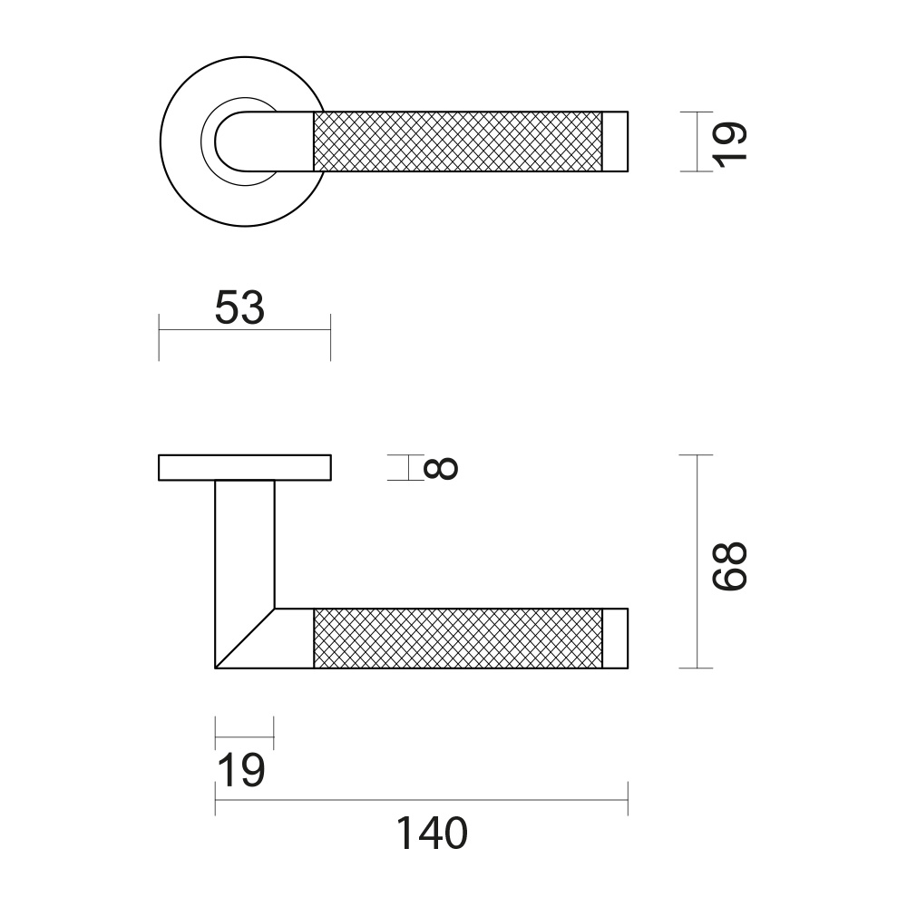 HDD deurklink Pro Hashtag - mat koper