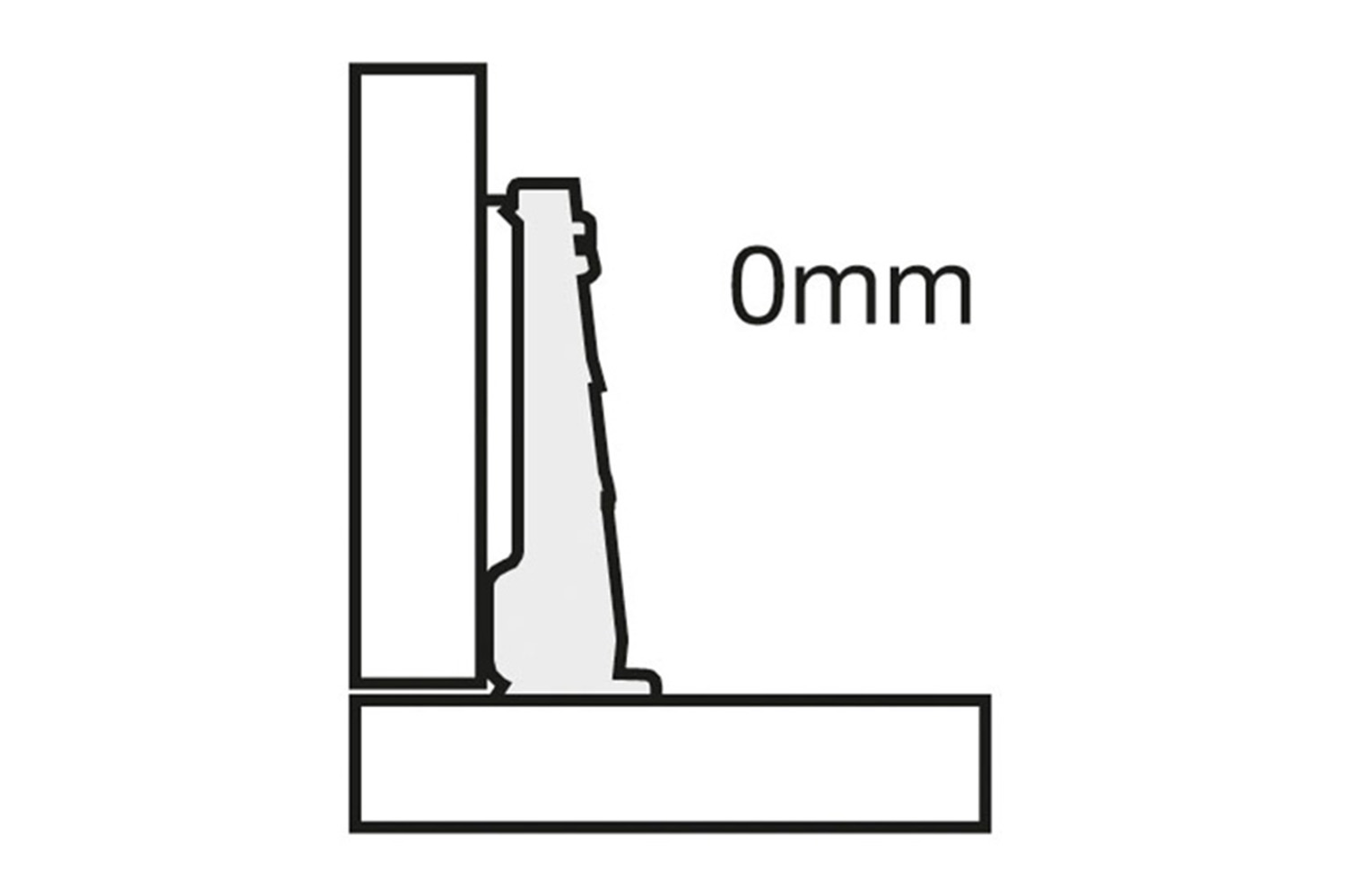 Potscharnier - Mesuco 143 - 110° - volledig opdek - opschroefbaar