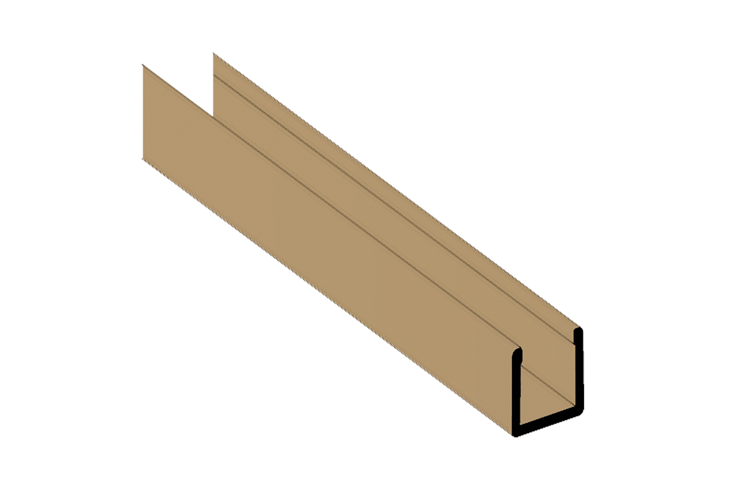 Deurprofiel - voor Junior 6 - 2000mm - aluminium - brons - laag model