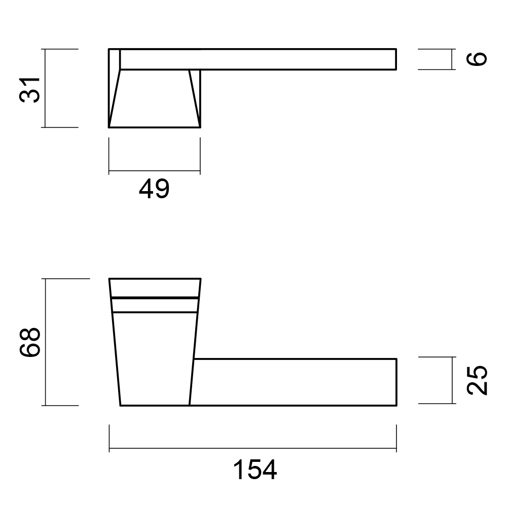 HDD deurklink Pro Seliz - mat zwart