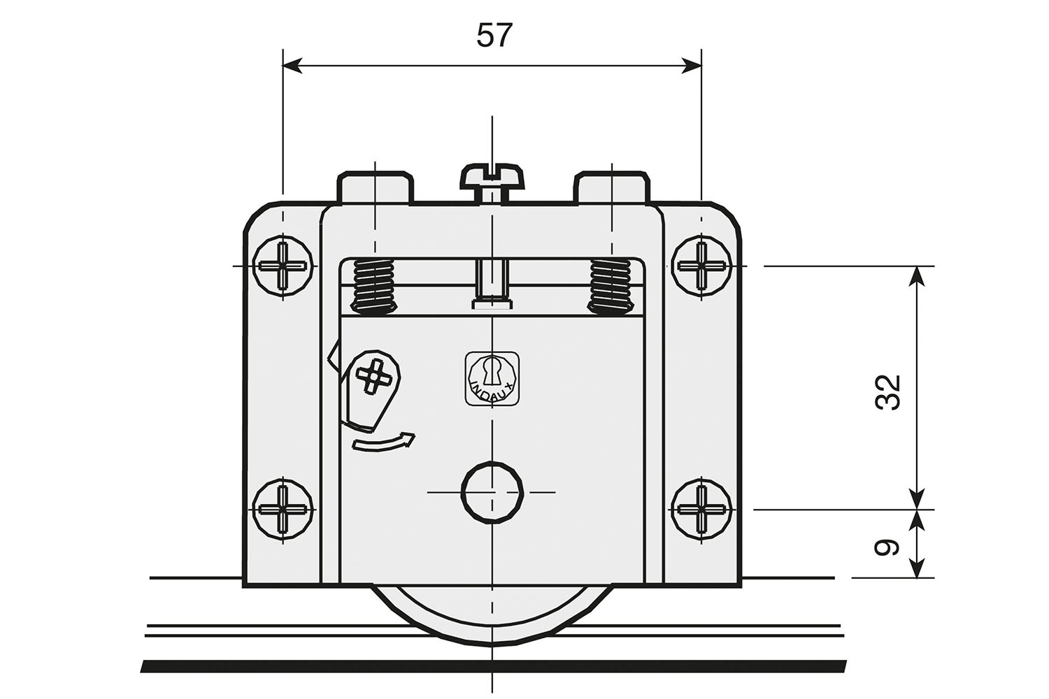 Set beslag voor 3 deuren - voor Junior 2S - tot 50kg per deur