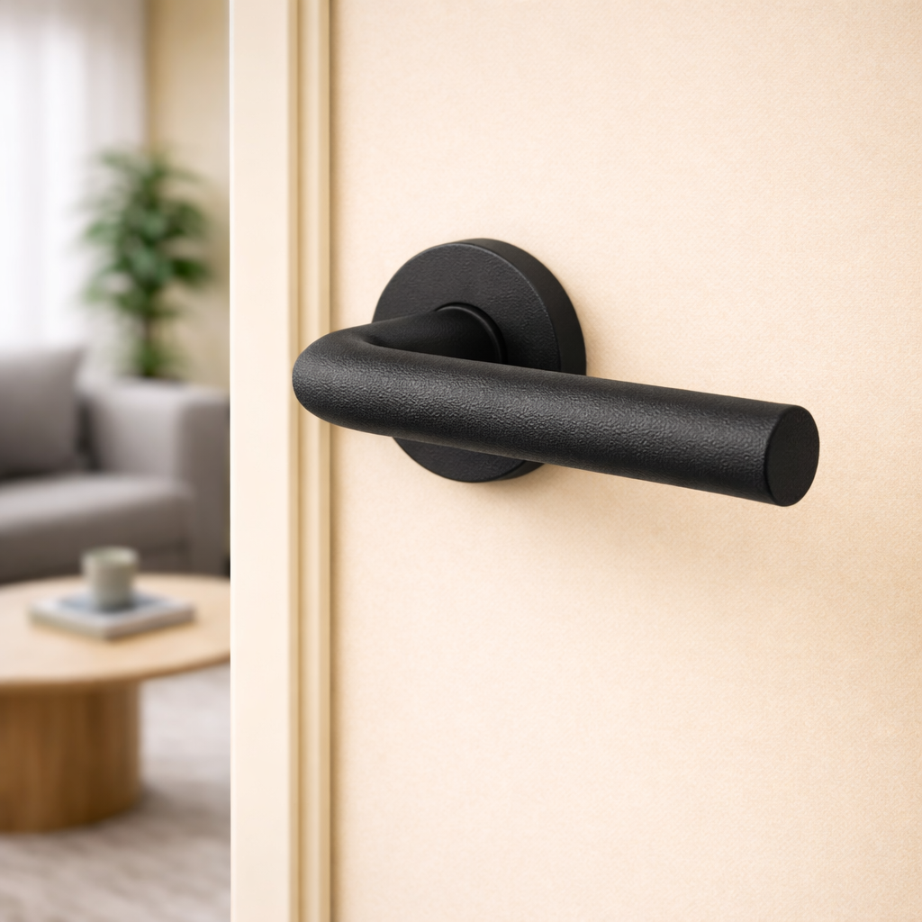 HDD deurklink Pro L Shape 19mm - Klasse 3 - zwart structuur