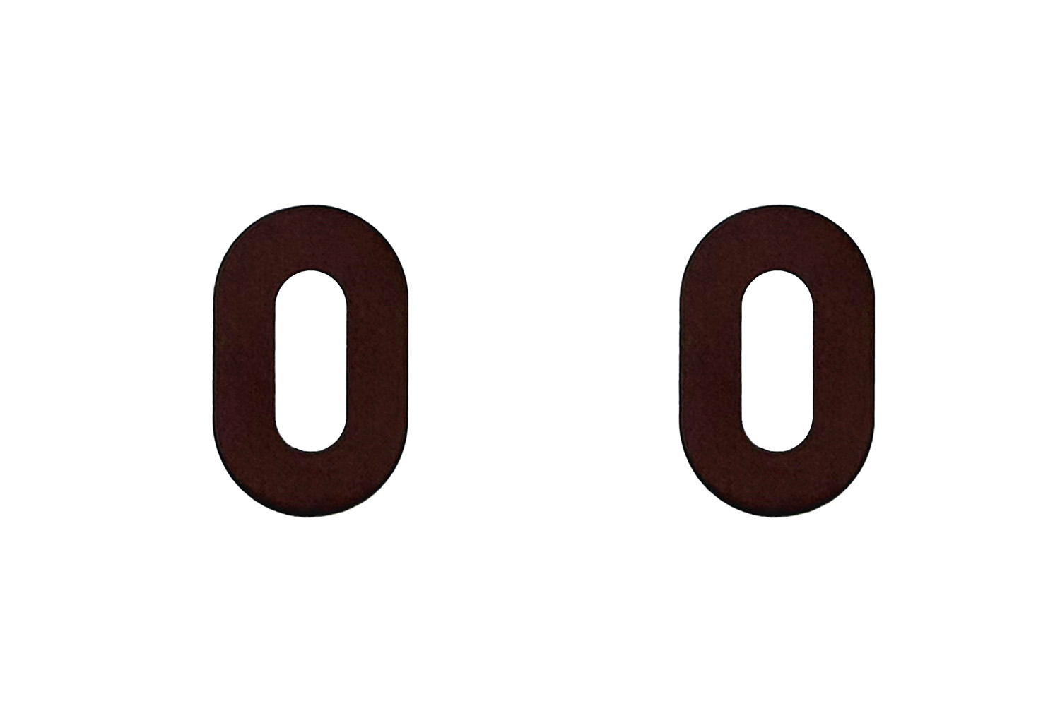 Set van 2 sleutelrozetten - rond - Minimal - mat brons