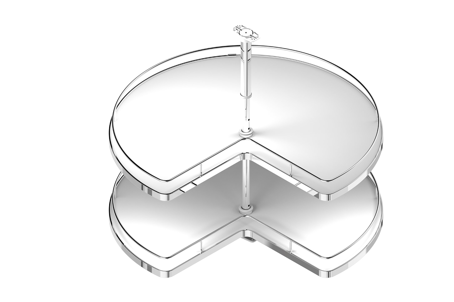 Draaicarrousel 3/4 rond met plateaus - Ø810mm