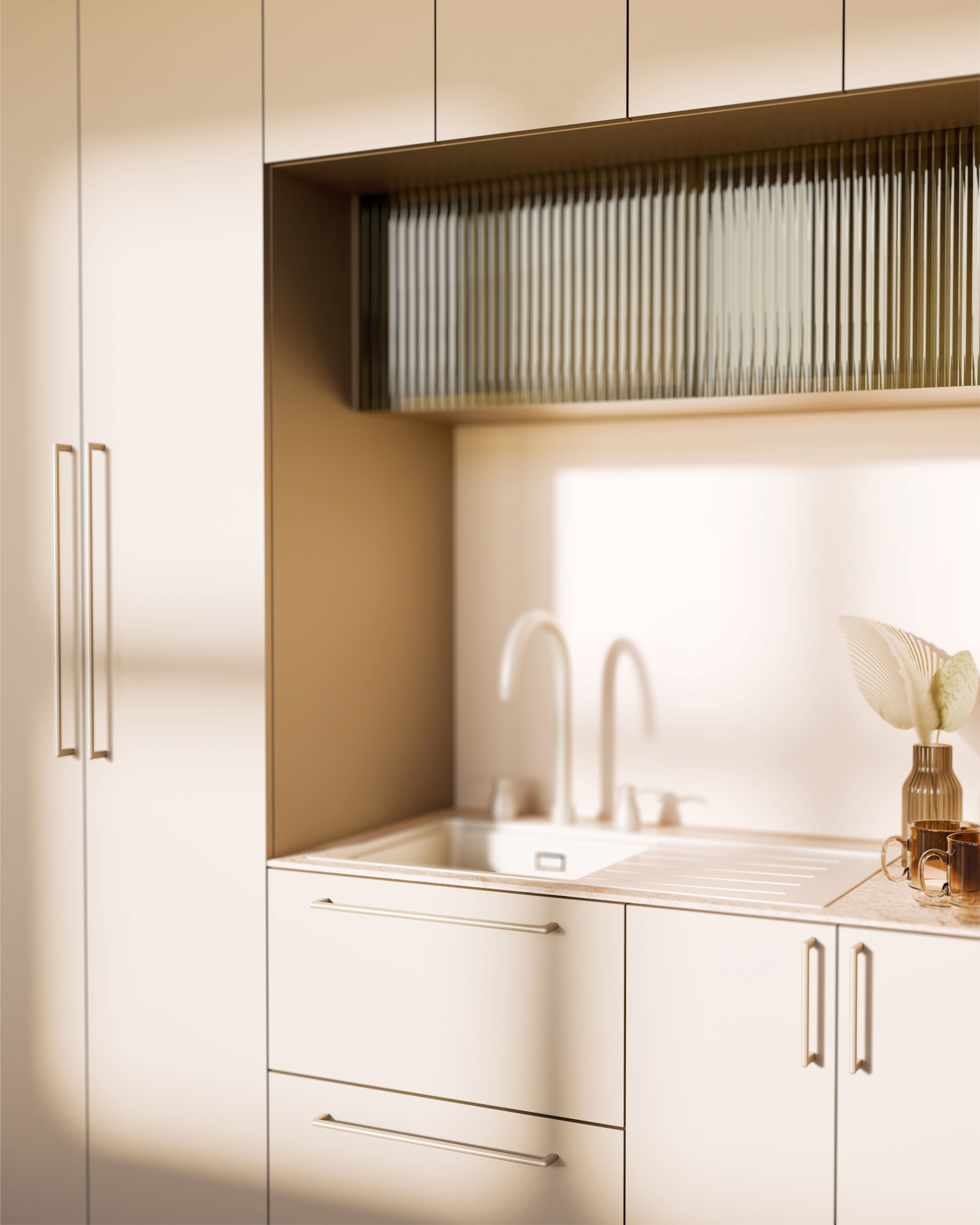 Metalen handgreep - Nox - cashmere Metalen handgreep - Nox - cashmere