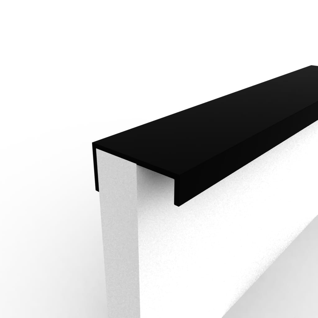 Metalen hoekgreep - Vera - mat zwart