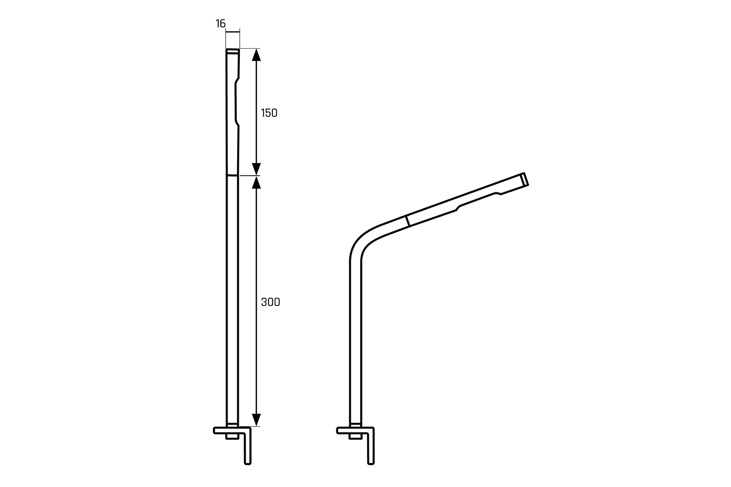 Stix - set van 2 led bedlampjes - mat zwart