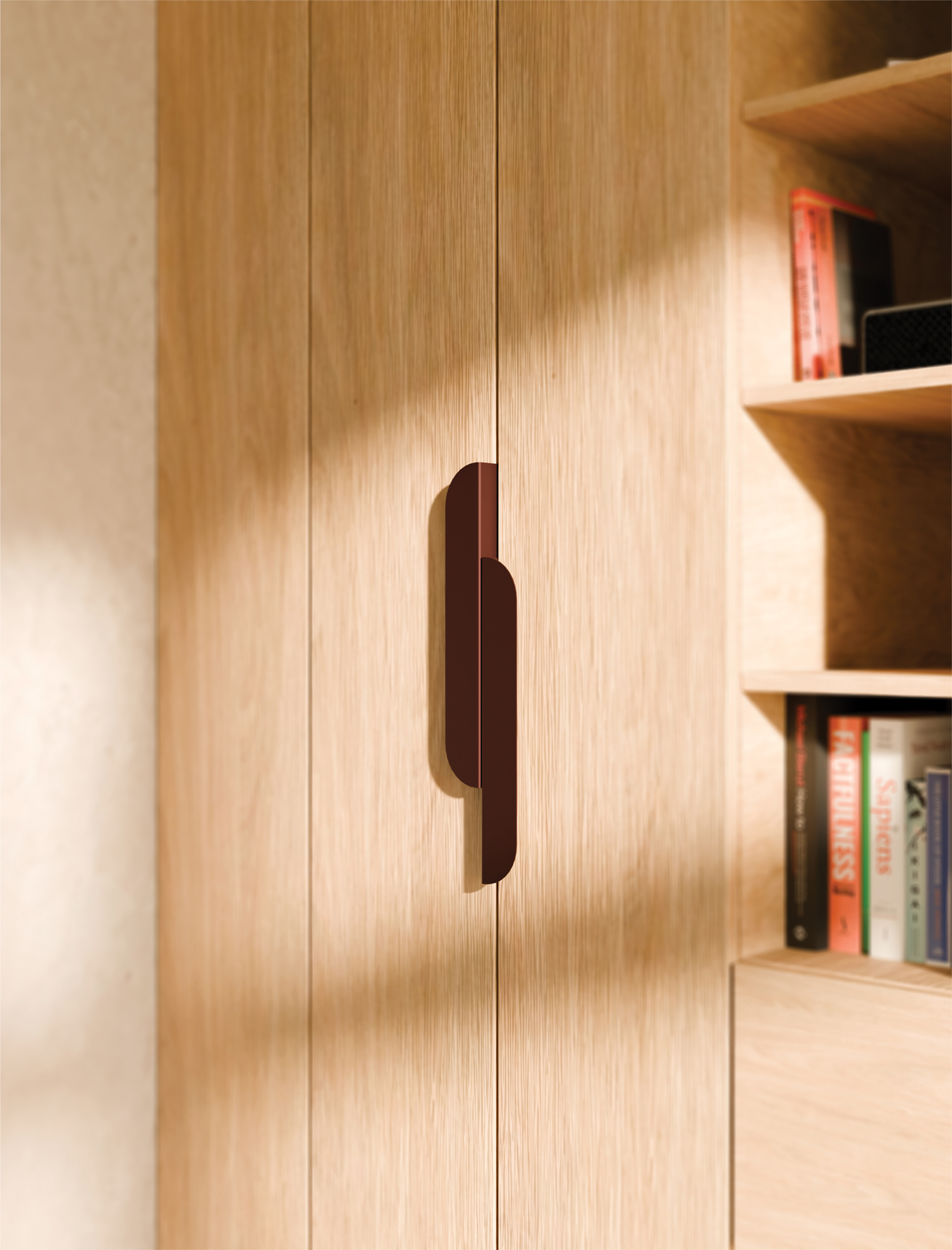 Metalen hoekgreep Zoria long - burgundy Metalen hoekgreep Zoria long - burgundy