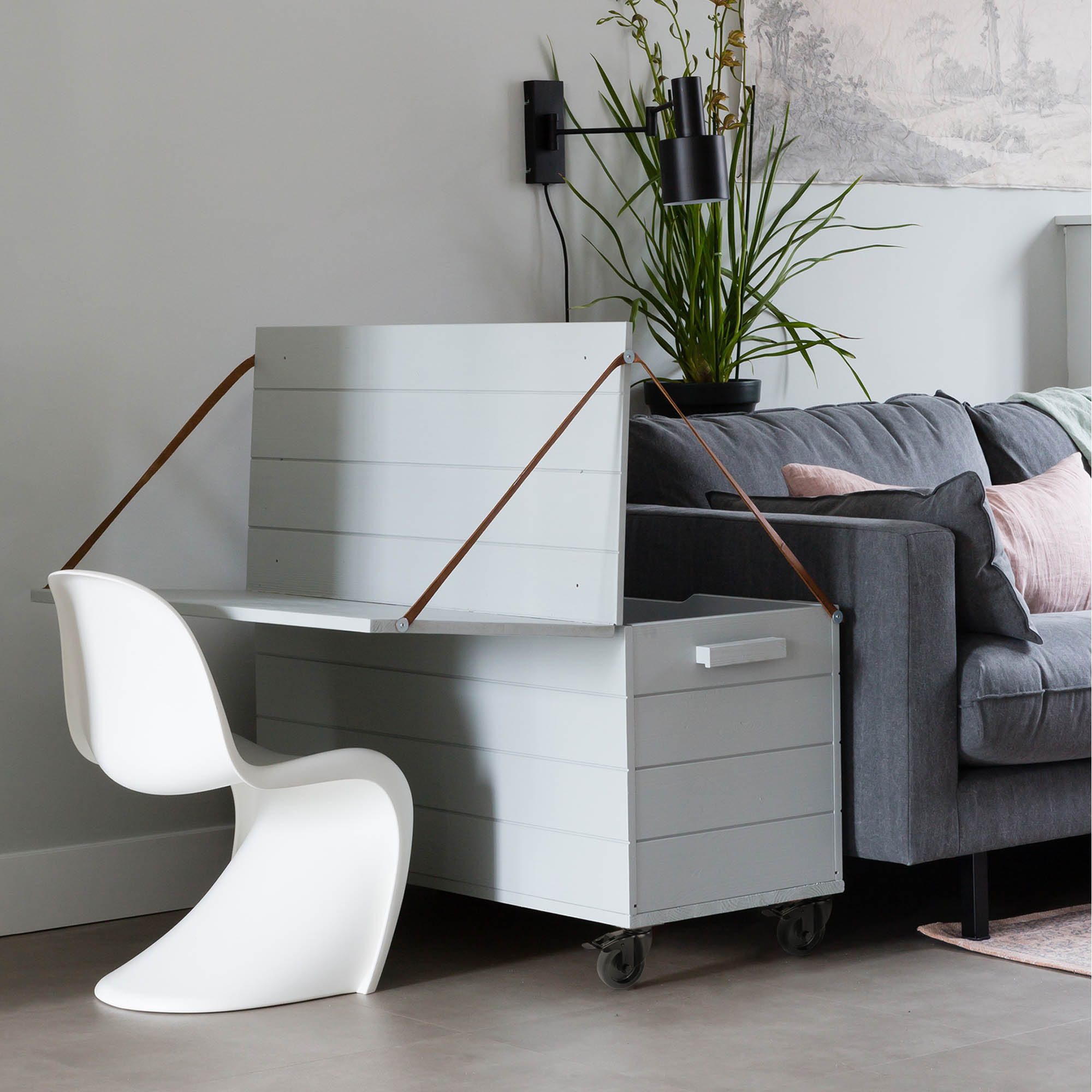 Zwart design zwenkwiel - gatbevestiging