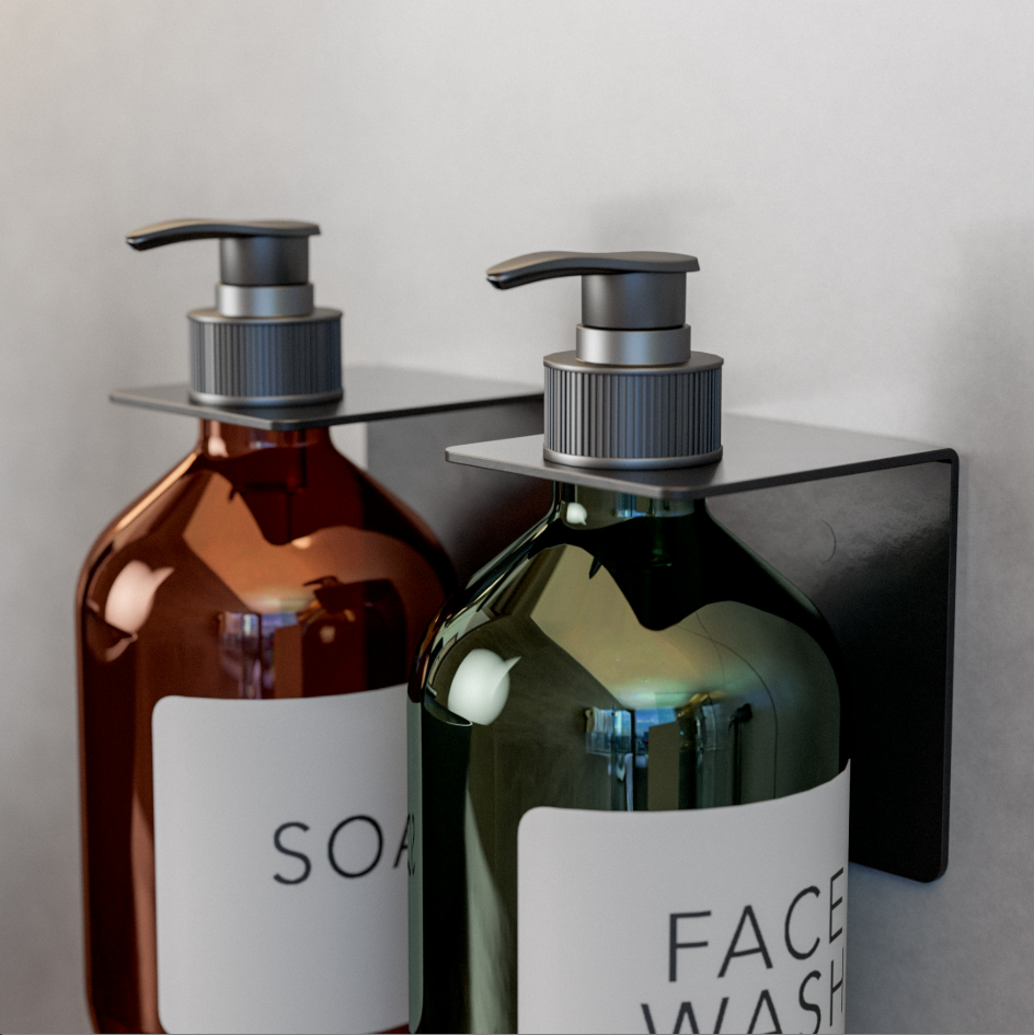 Zeepdispenser Antibes - voor 1 stuk - mat zwart