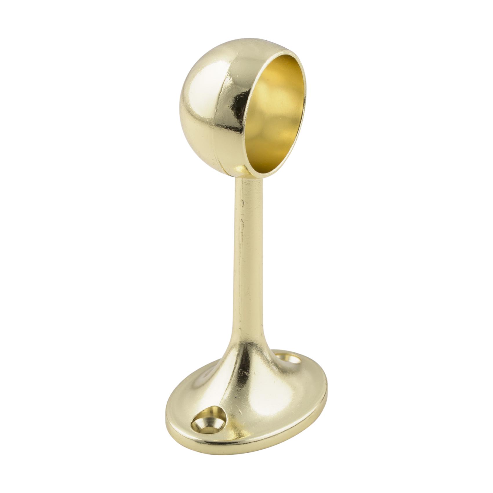 Kledingroedehouder voor ronde kledingroedes - Ø25mm - glans goud