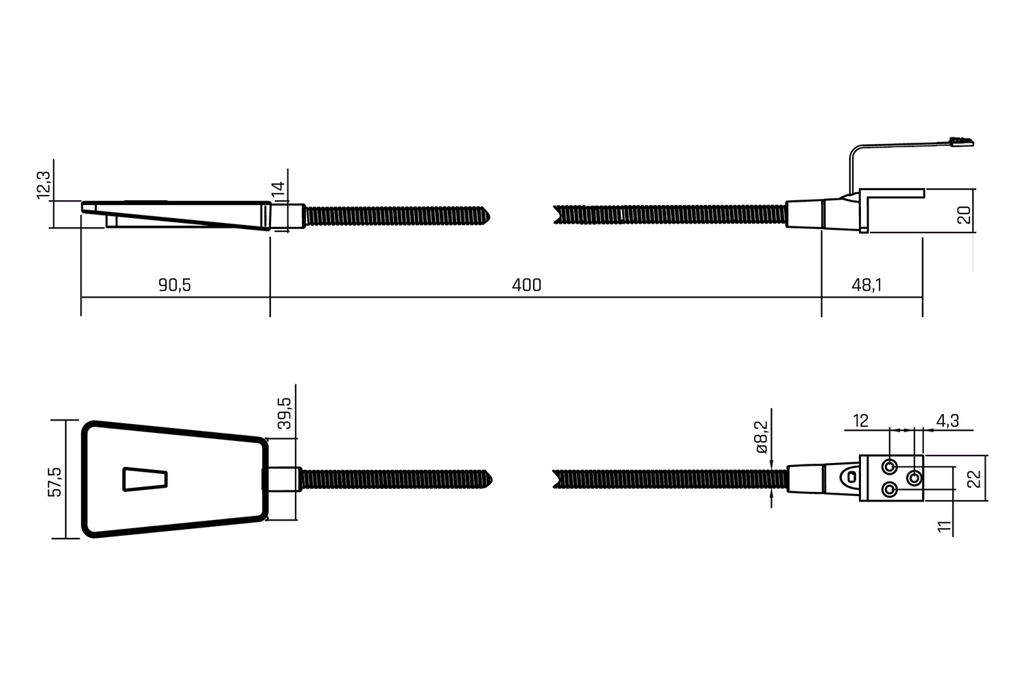 Arealight - set van 2 led bedlampjes - wit