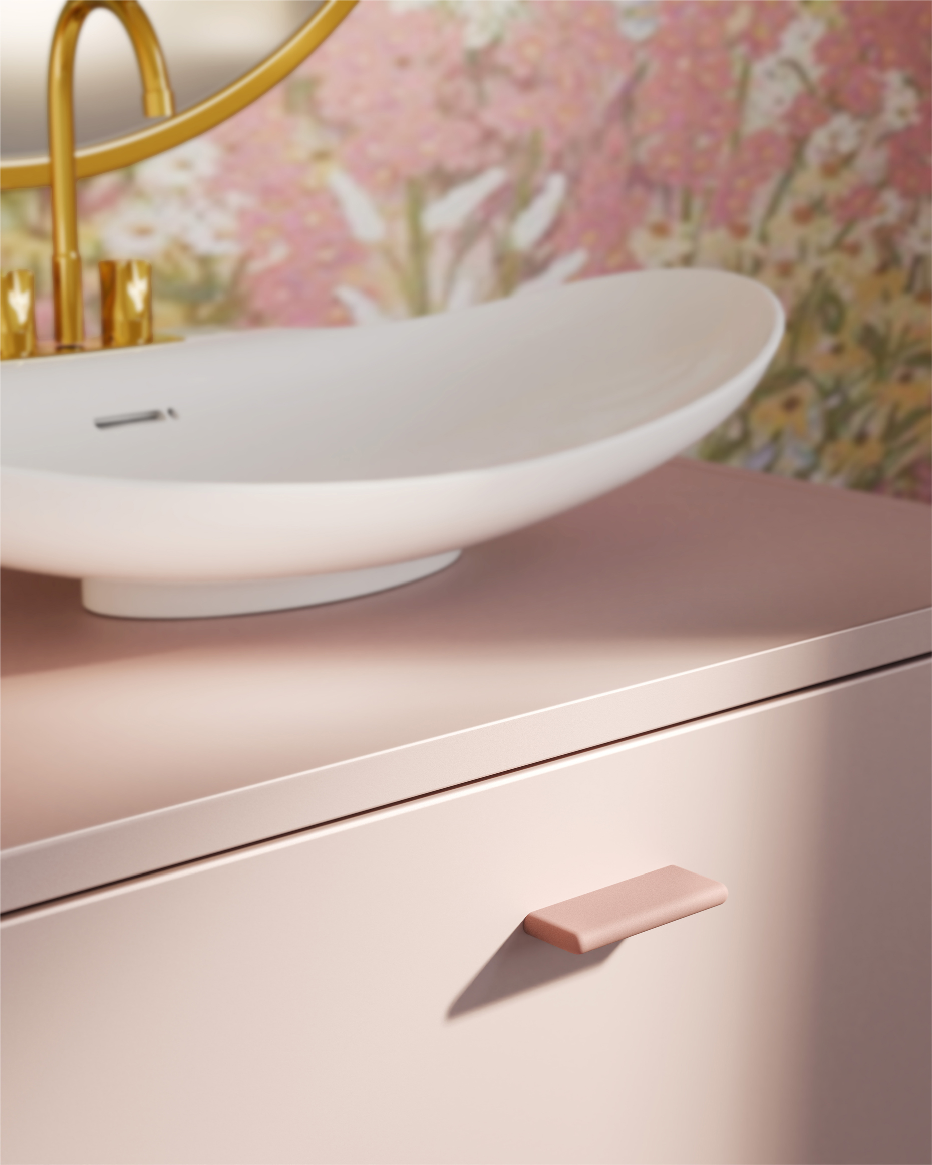 Metalen handgreep - Nox closed - dusty pink Metalen handgreep - Nox closed - dusty pink