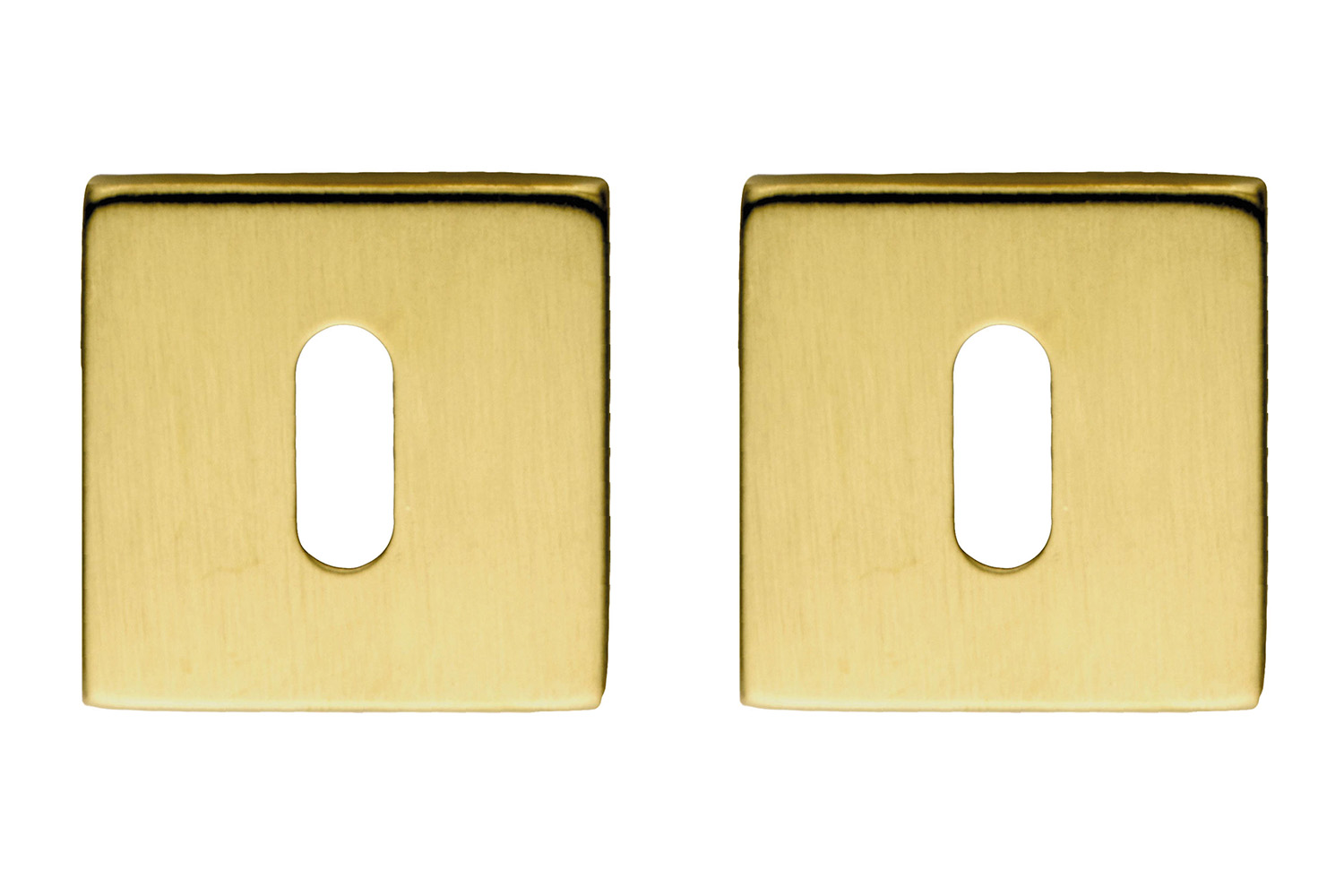 Set van 2 sleutelrozetten - vierkant - Shape - mat koper