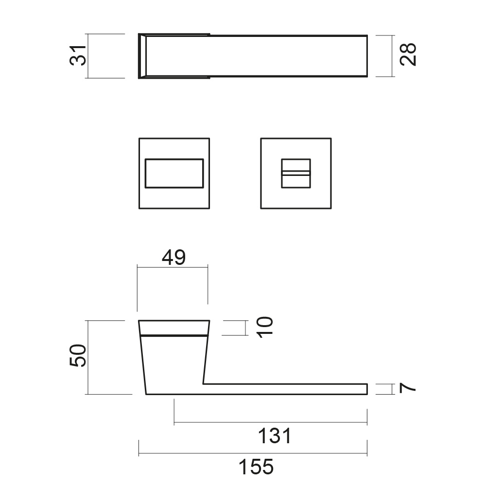 HDD deurklink Pro X-Treme - mat koper