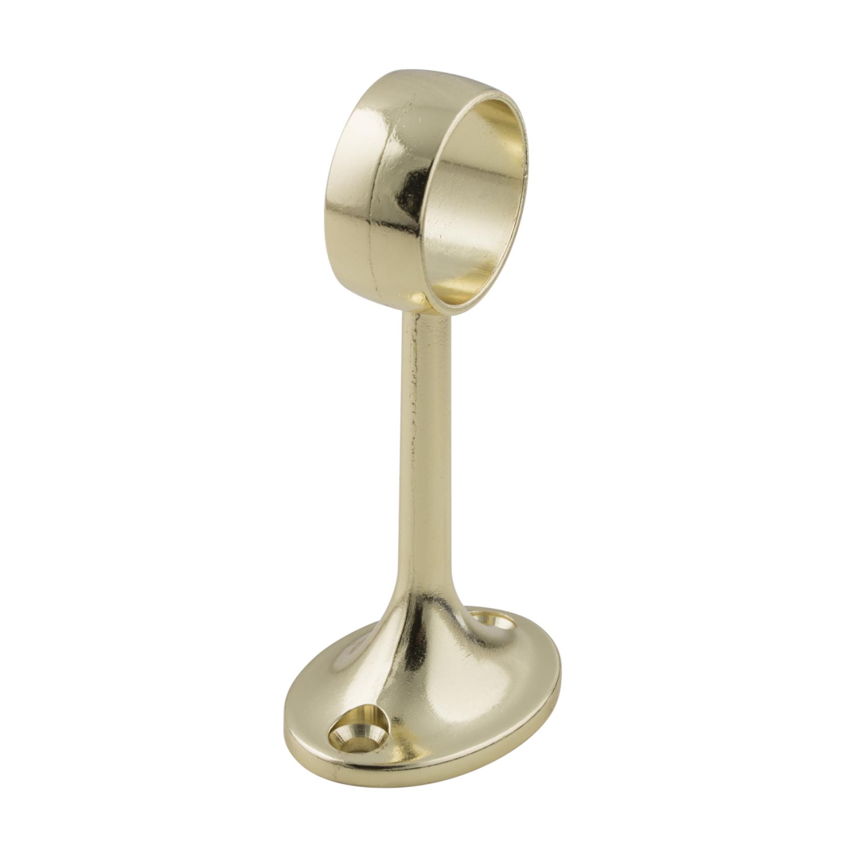 Middendrager voor ronde kledingroedes - Ø25mm -  glans goud