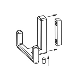 Handdoekhaak Nox - mat zwart