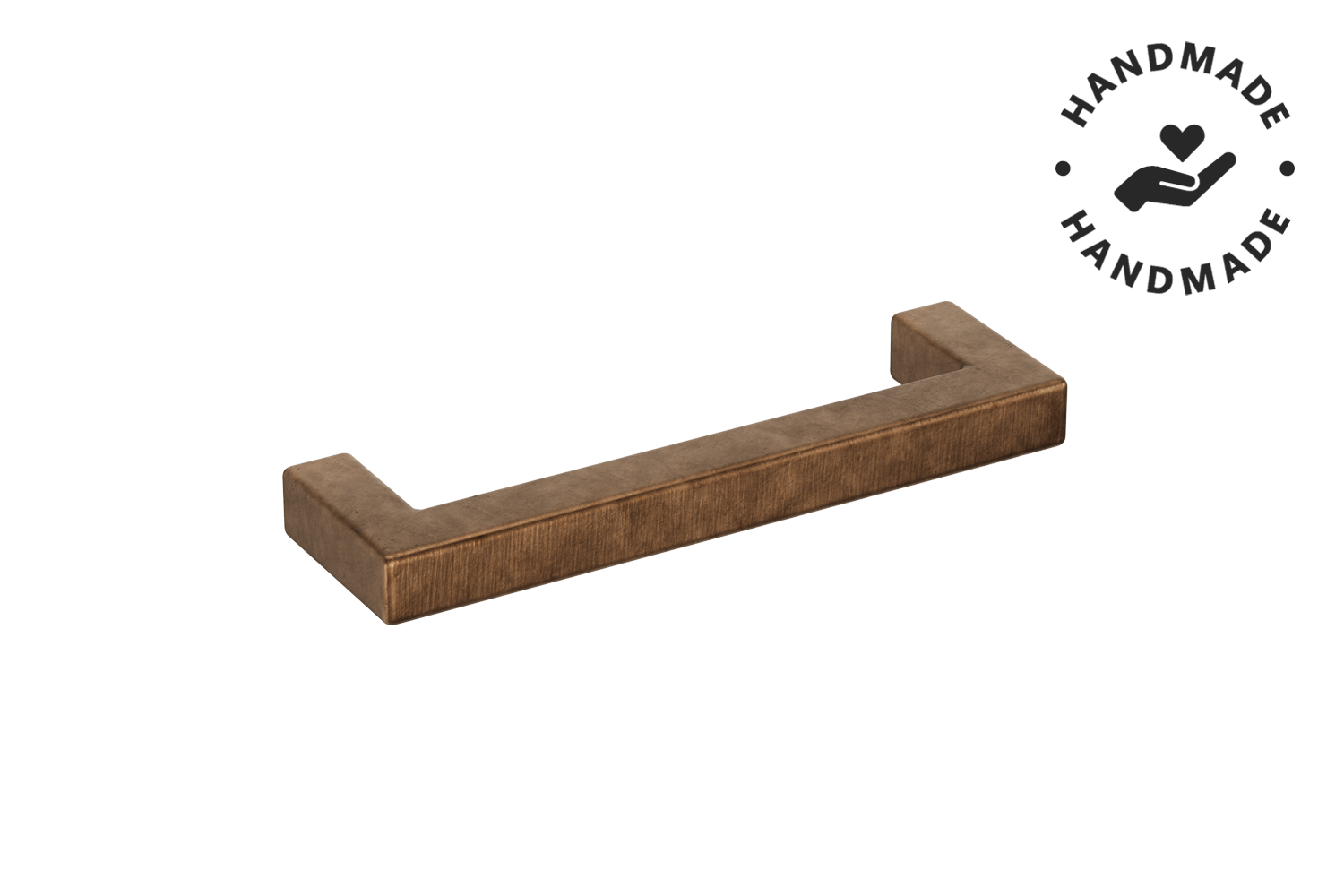Metalen handgreep - Rock - craft cognac - 96mm