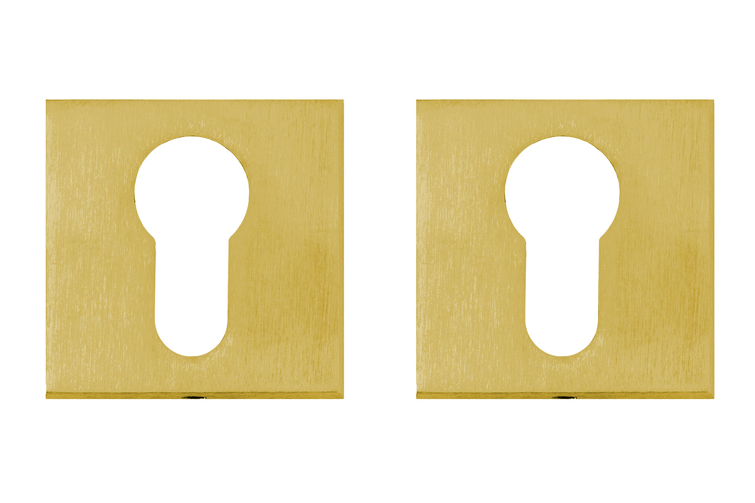 Set van 2 cilinderrozetten - vierkant - Square - mat koper