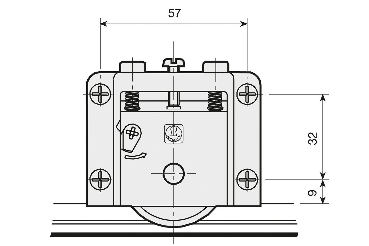 Set beslag voor 2 deuren - voor Junior 2S - tot 50kg per deur