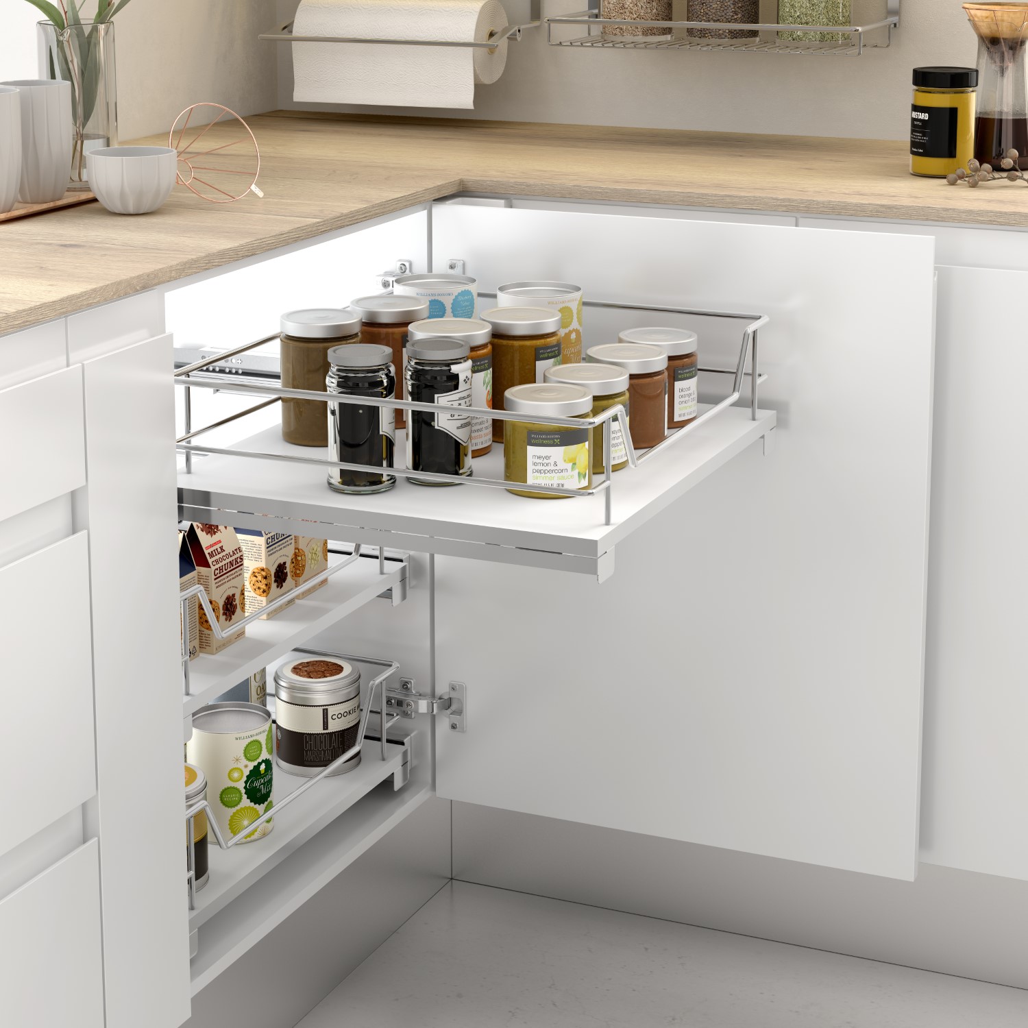 Luxe uittrekmand met melamine bodem - 500 mm