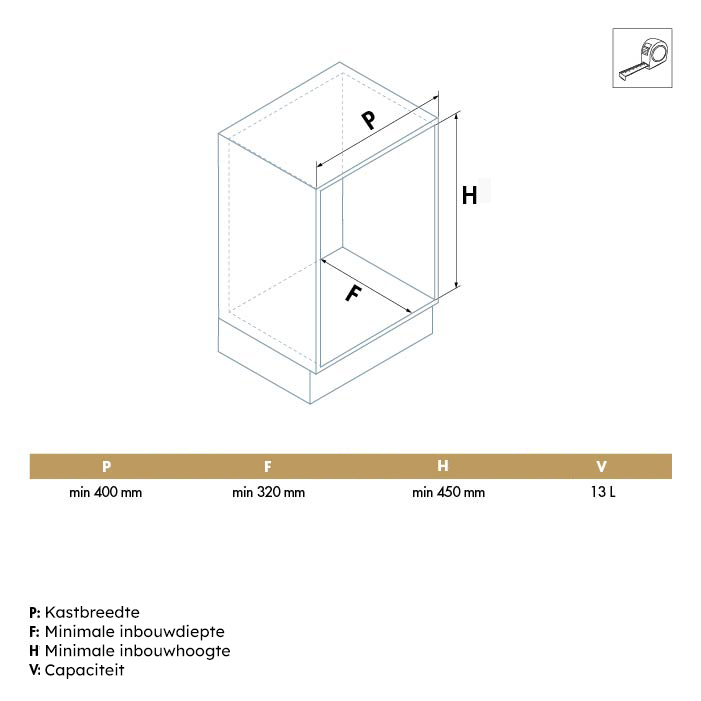 Ronde kunststof inbouwprullenbak - wit - 400 mm