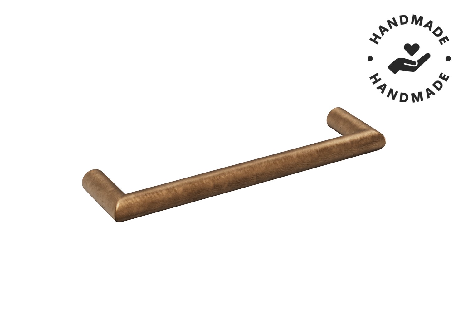 Metalen handgreep - Moon - craft cognac