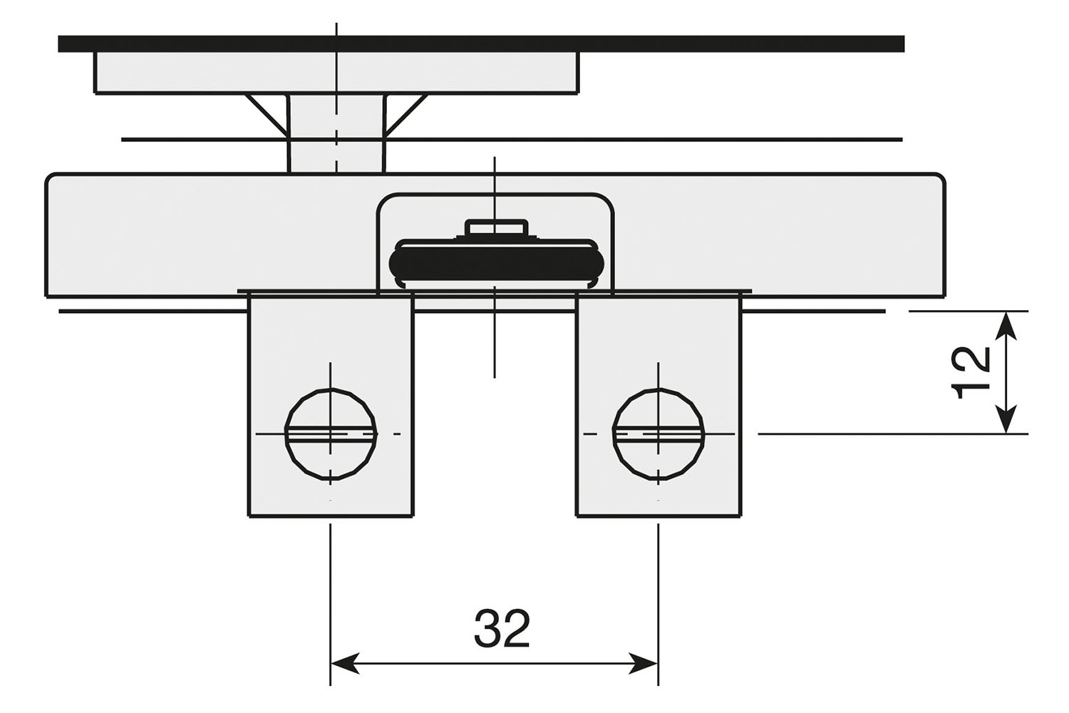 Set beslag voor 2 deuren - voor Junior 2S - tot 50kg per deur