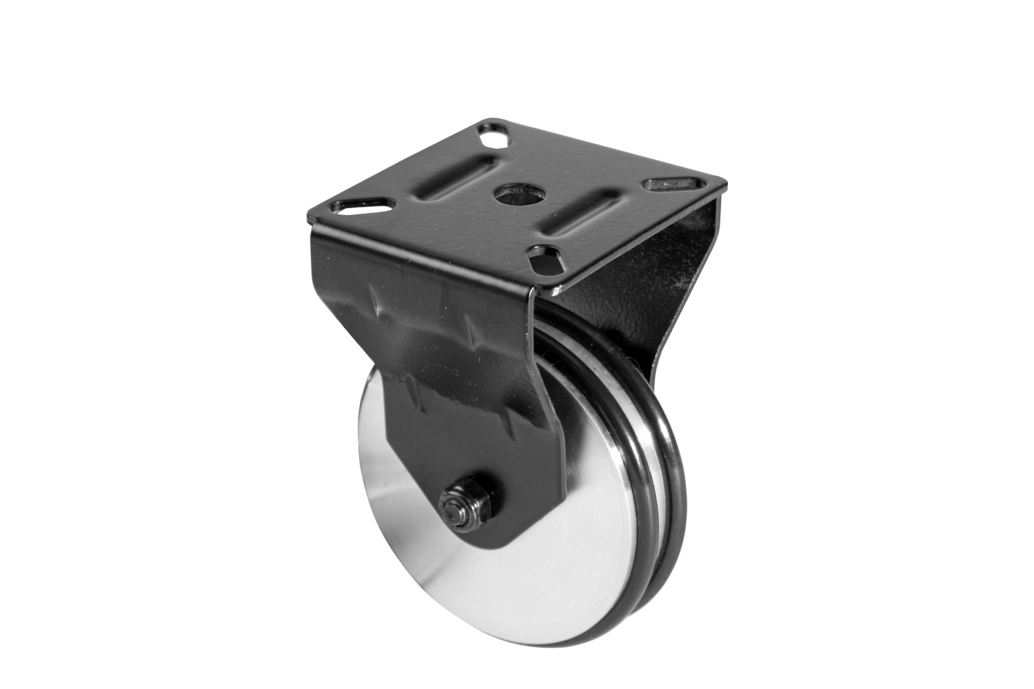 Zwarte bokwielen met massief aluminium wiel