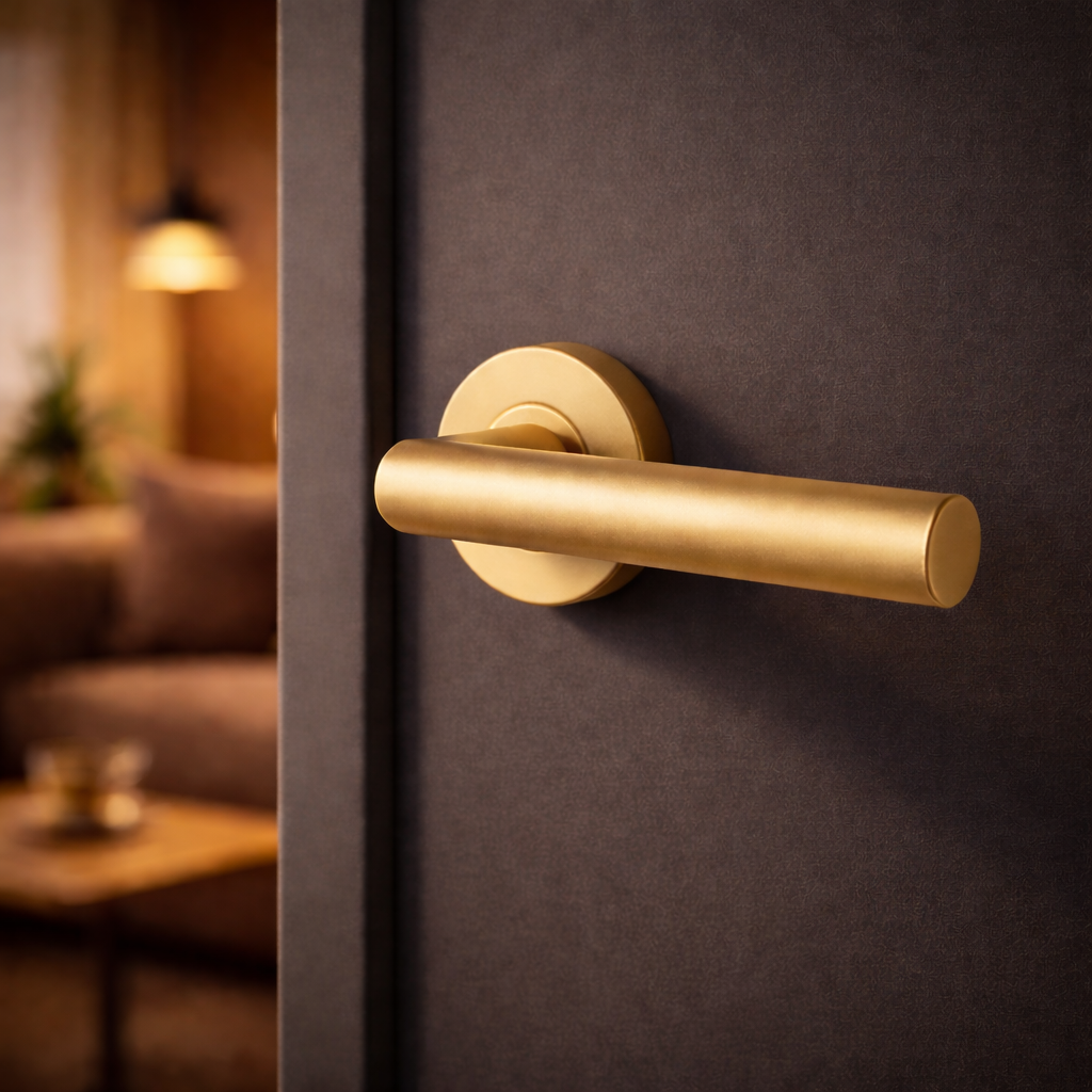 HDD deurklink Pro I Shape 19mm - mat koper