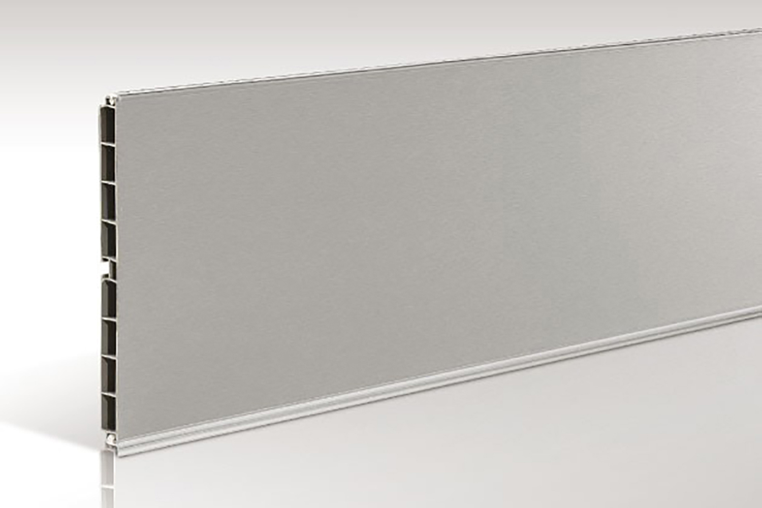 RVS keukenplint - 15cm hoog - 4 meter lang