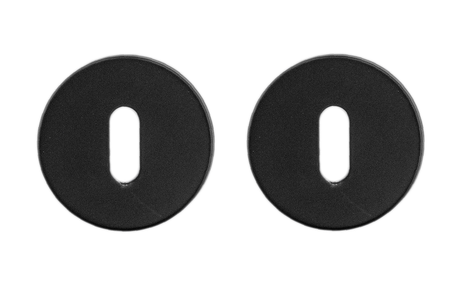 Set van 2 sleutelrozetten - rond - Shape - mat zwart