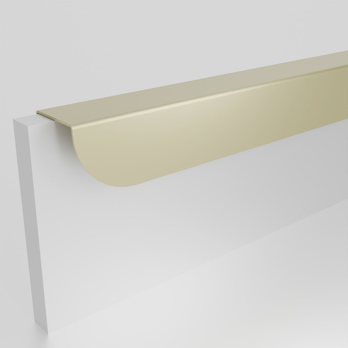 Metalen hoekgreep Zoria long - mat goud