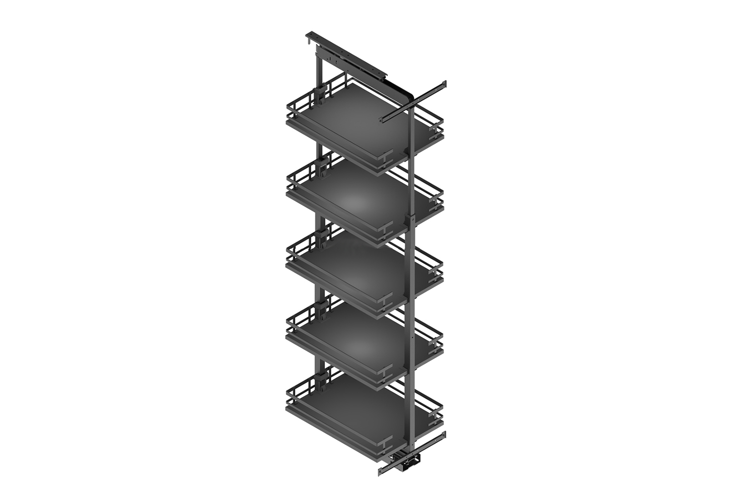 Antraciete apothekerskast - 160-200cm hoog - 300-350mm breed