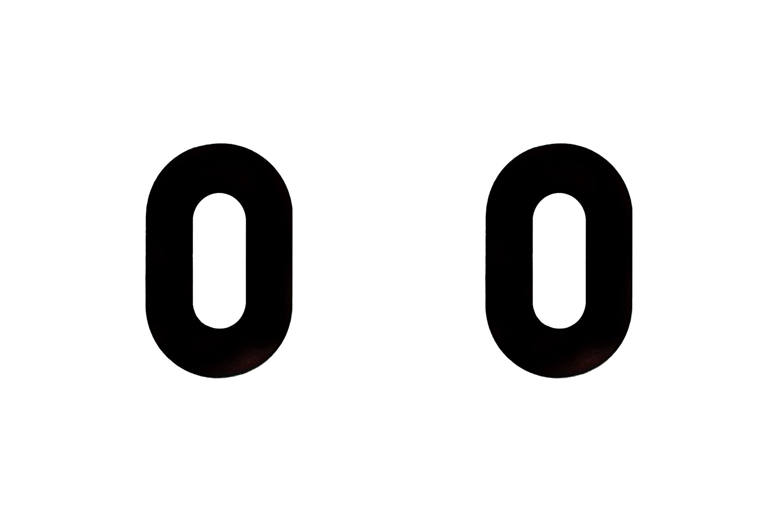 Set van 2 sleutelrozetten - rond - Minimal - mat zwart