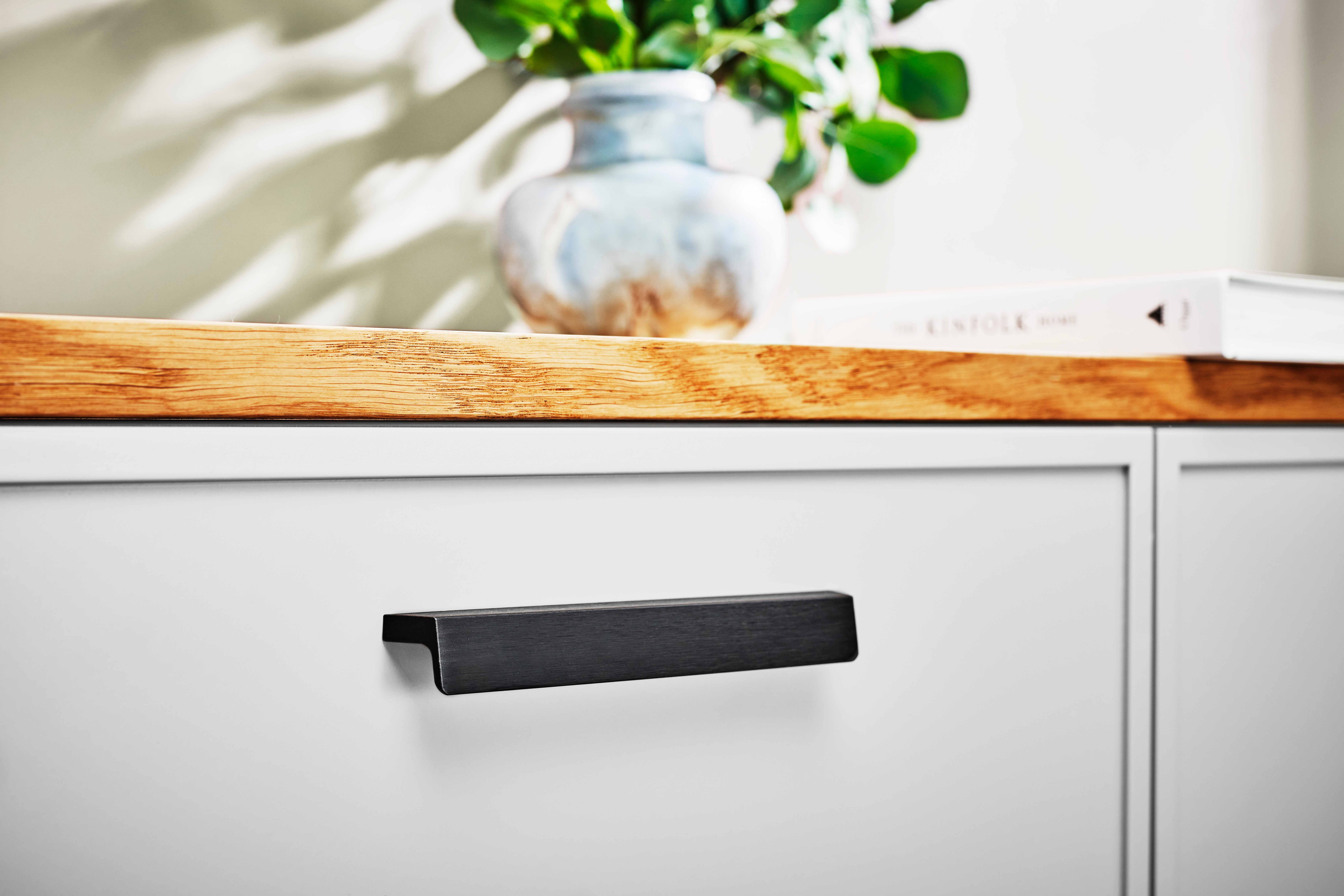 Metalen handgreep - Envelope - mat zwart
