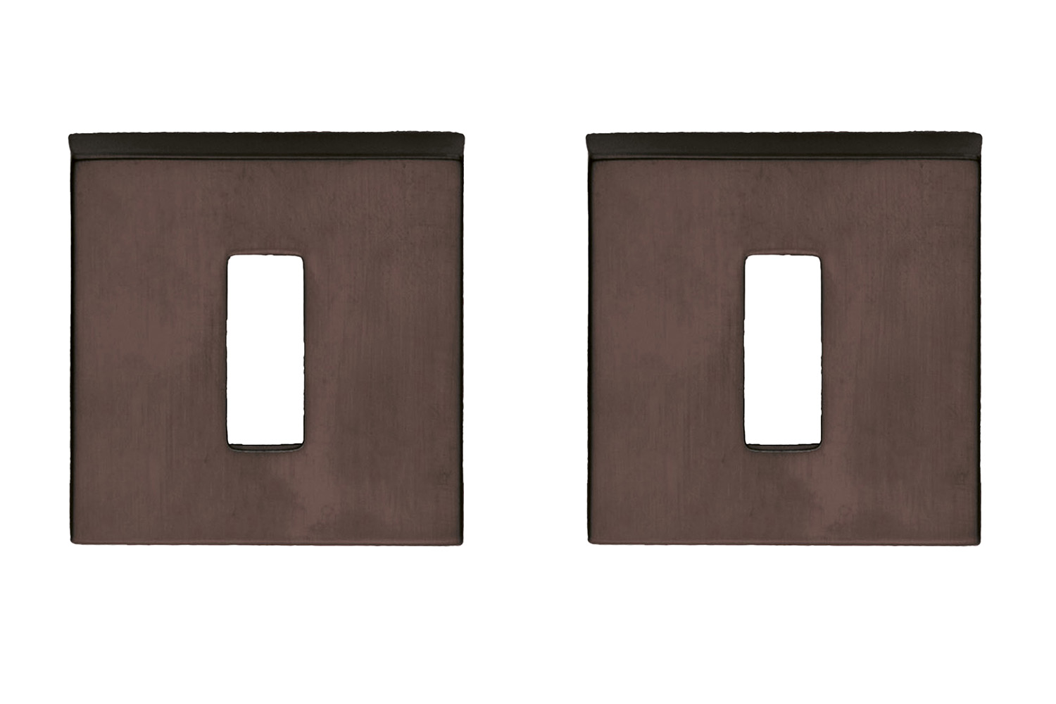 Set van 2 sleutelrozetten - vierkant - Square - mat brons