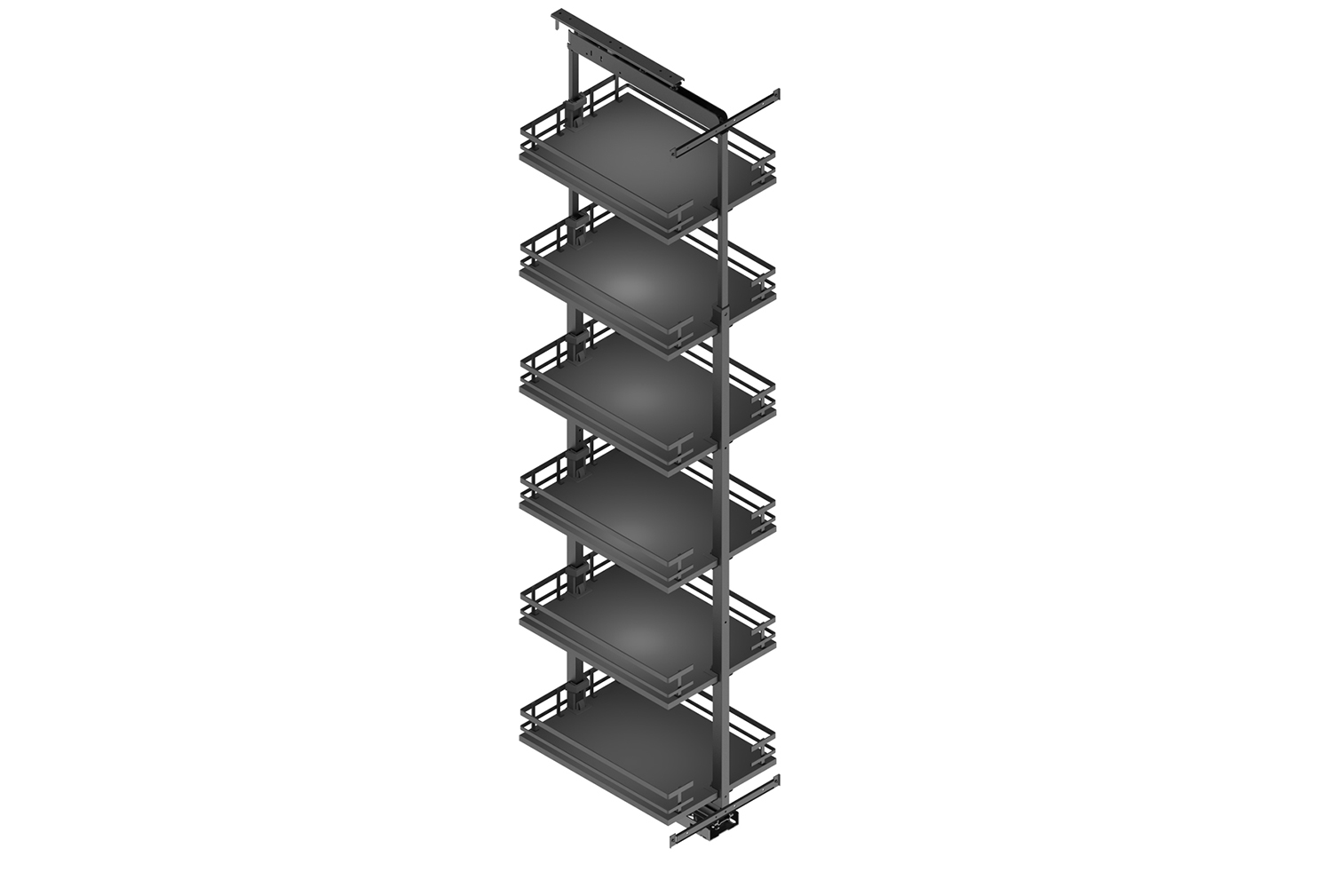Antraciete apothekerskast - 190-230cm hoog - 400mm breed
