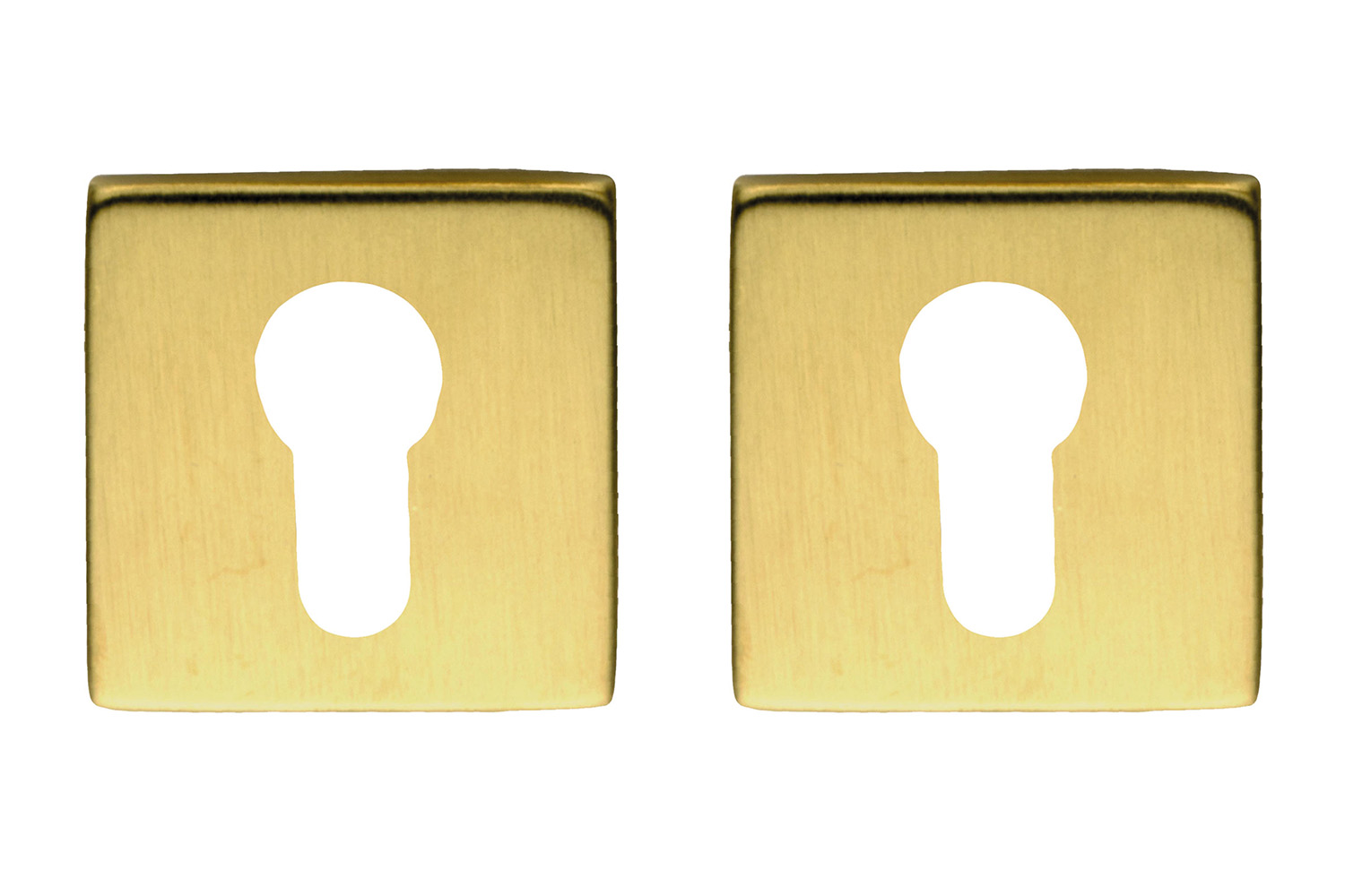 Set van 2 cilinderrozetten - vierkant - Shape - mat koper